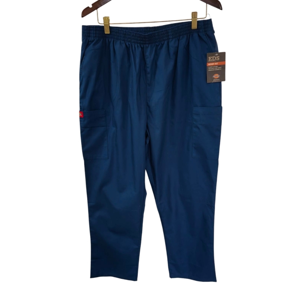 NWT Dickies Women's Every Day Scrubs Missy Fit Blue  Size XL